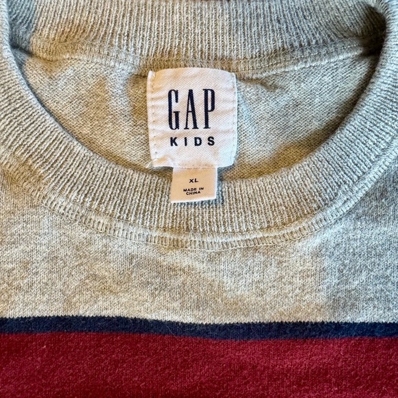 GAP Kids Sweater with Red and Gray Stripes - Picture 4 of 5
